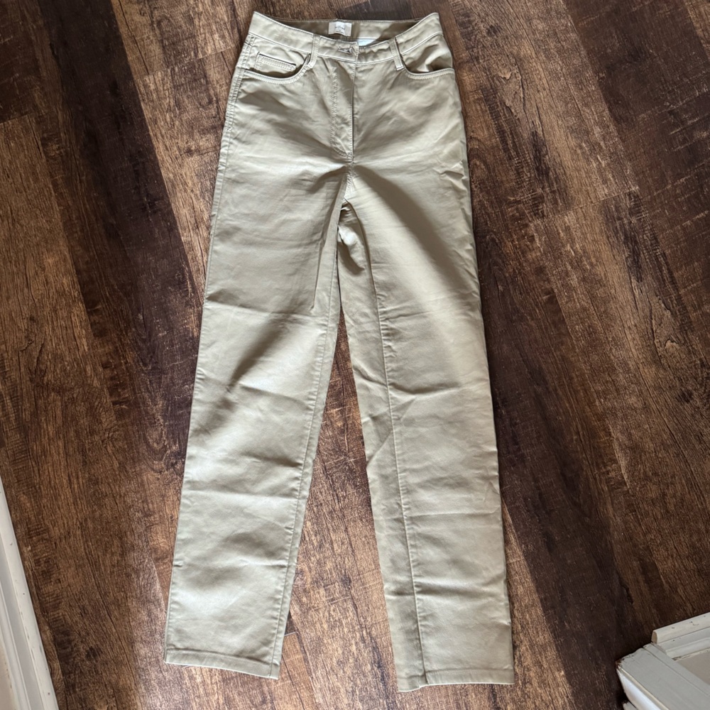 Wilfred Taupe Faux Leather Pants, Women’s 2